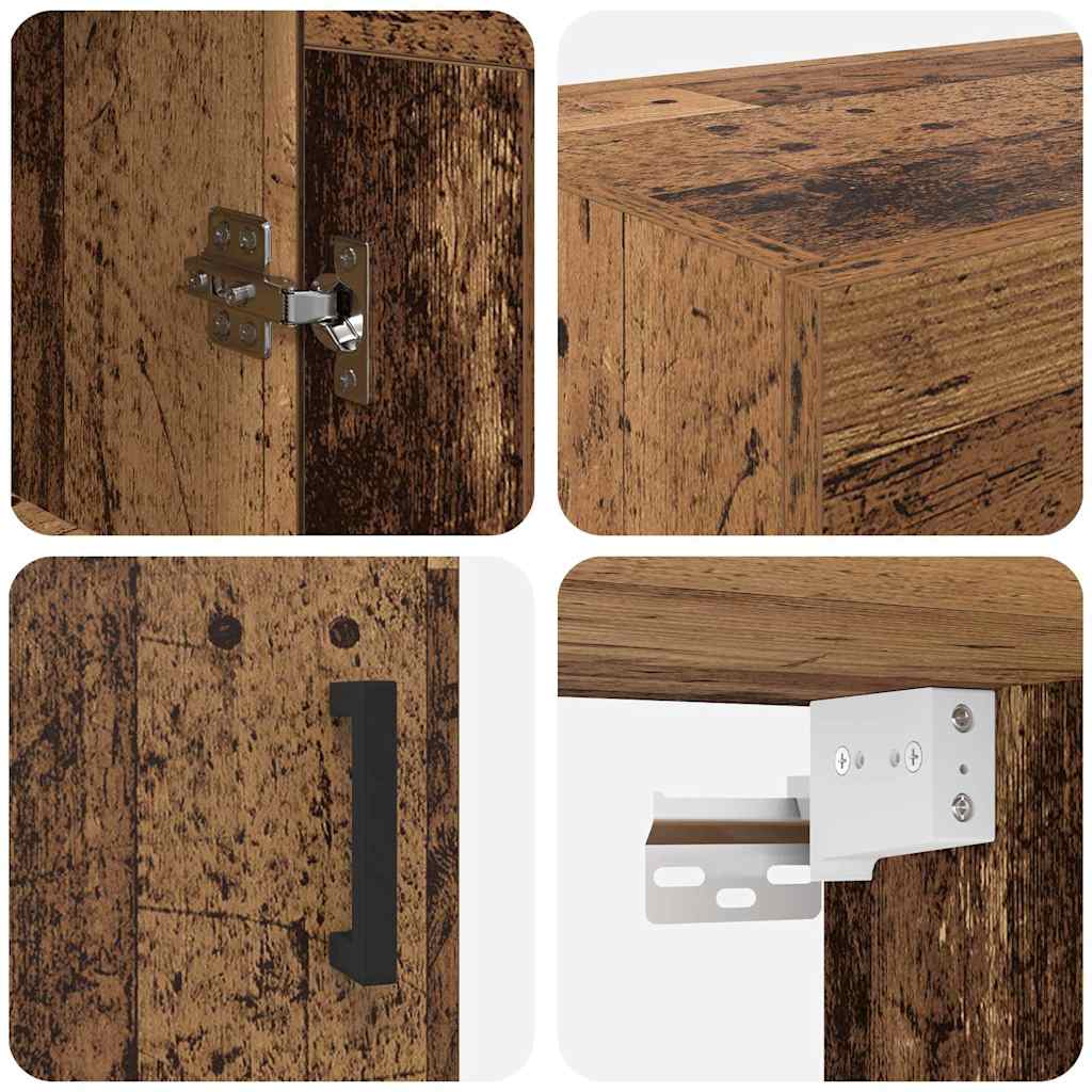 Kabinetski zidni Zidne 2 pcs Staro drvo 69,5 x 34 x 90 cm