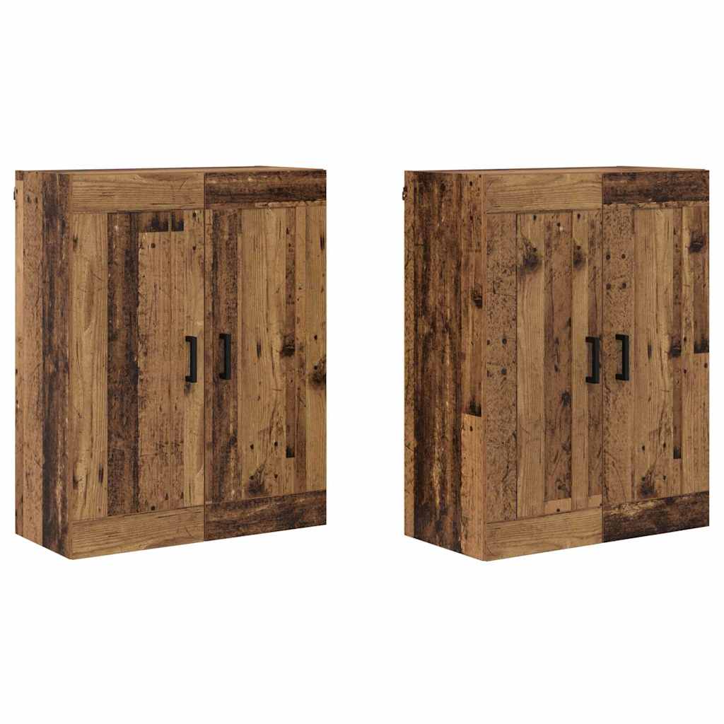 Kabinetski zidni Zidne 2 pcs Staro drvo 69,5 x 34 x 90 cm