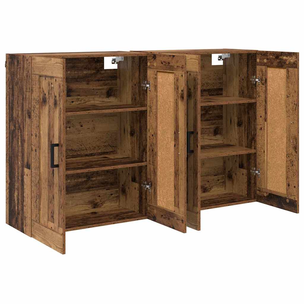 Kabinetski zidni Zidne 2 pcs Staro drvo 69,5 x 34 x 90 cm