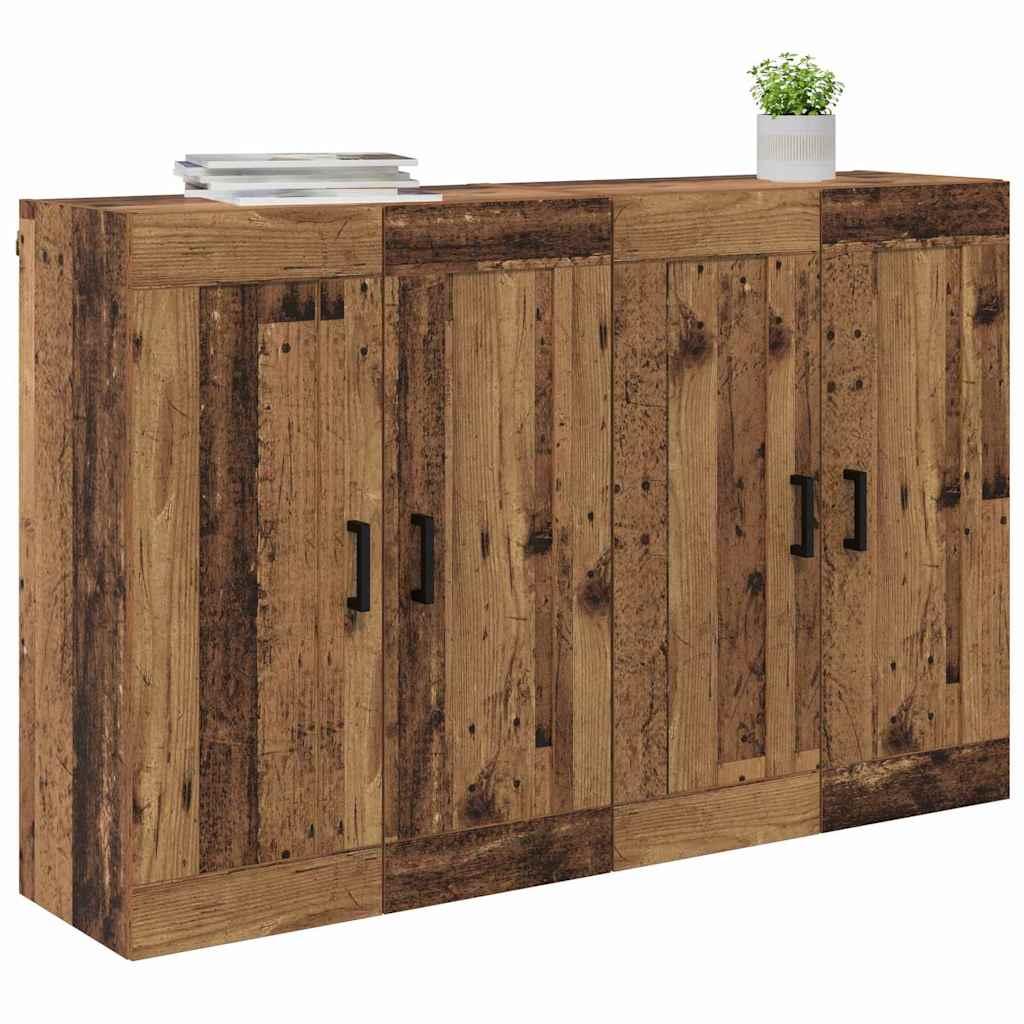 Kabinetski zidni Zidne 2 pcs Staro drvo 69,5 x 34 x 90 cm