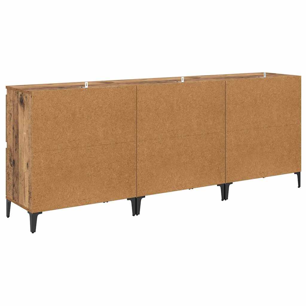 Komode 3 pcs Staro drvo 60 x 35 x 70 cm Konstruirano drvo