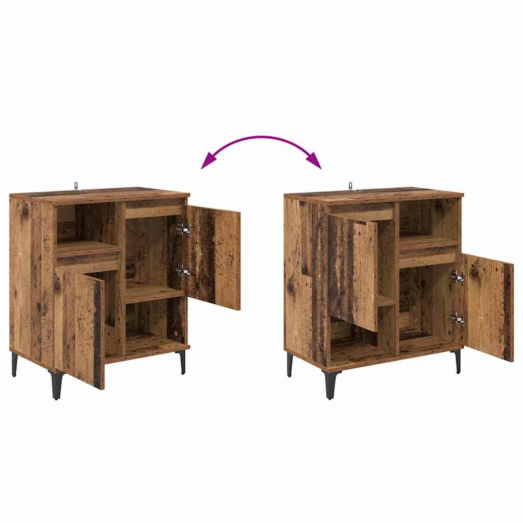 Komode 2 pcs Staro drvo 60 x 35 x 70 cm Konstruirano drvo