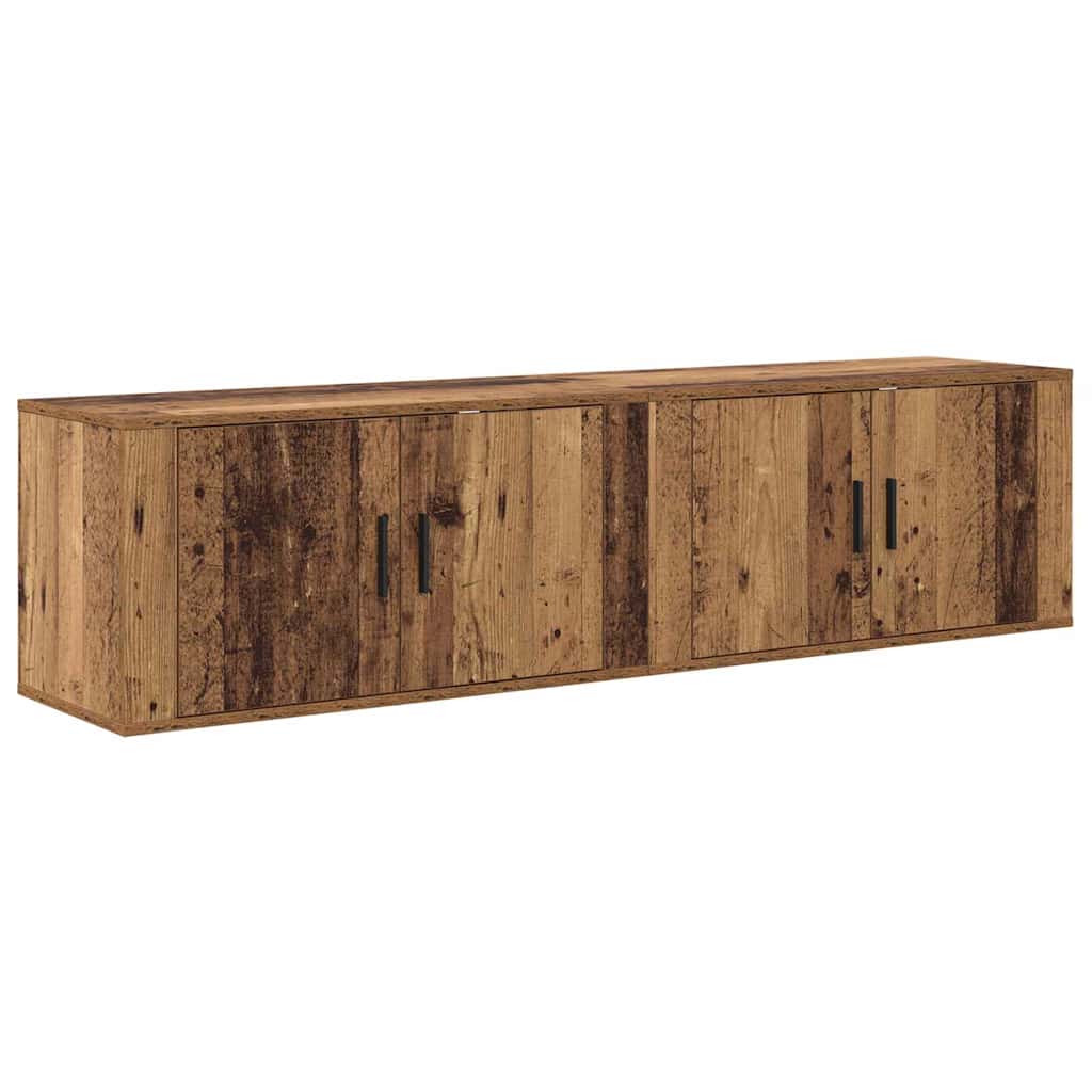 Zidni TV ormar set Zidne 2 pcs Staro drvo 80 x 34,5 x 40 cm