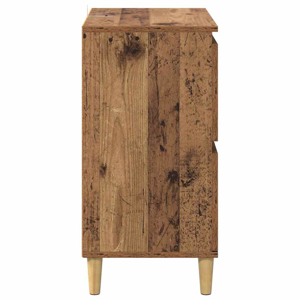Komode 2 pcs Staro drvo 60 x 35 x 70 cm Konstruirano drvo