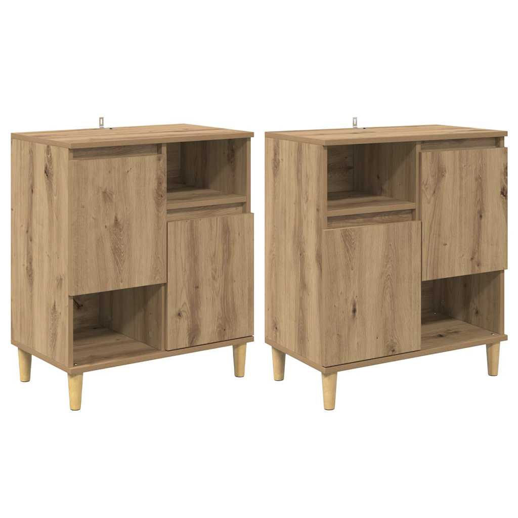 Komode 2 pcs Umjetnički hrast 60 x 35 x 70 cm Konstruirano drvo