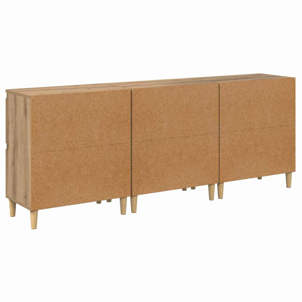 Komode 3 pcs Umjetnički hrast 60 x 35 x 70 cm Konstruirano drvo