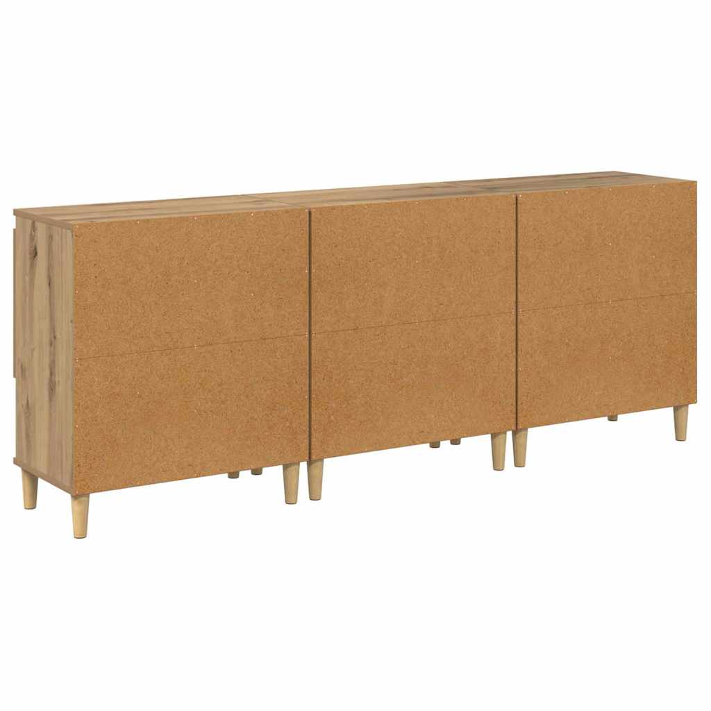 Komode 3 pcs Umjetnički hrast 60 x 35 x 70 cm Konstruirano drvo