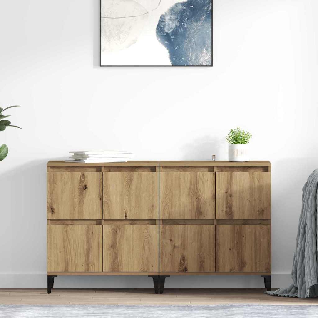 Komode 2 pcs Umjetnički hrast 60 x 35 x 70 cm Konstruirano drvo