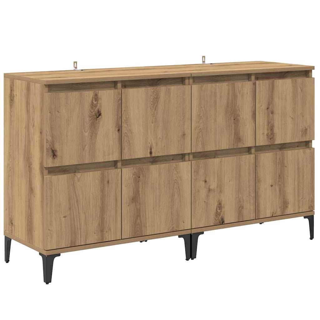 Komode 2 pcs Umjetnički hrast 60 x 35 x 70 cm Konstruirano drvo