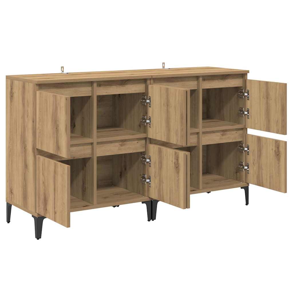 Komode 2 pcs Umjetnički hrast 60 x 35 x 70 cm Konstruirano drvo
