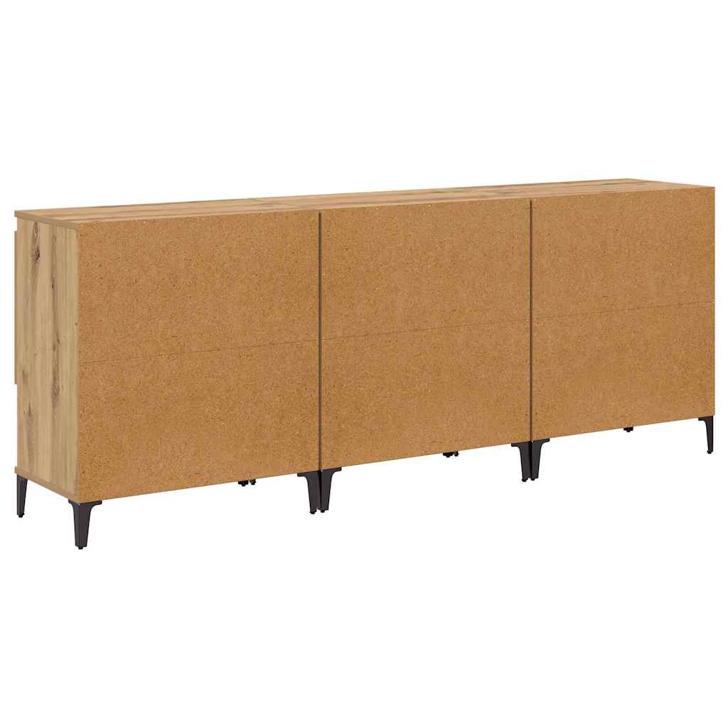 Komode 3 pcs Umjetnički hrast 60 x 35 x 70 cm Konstruirano drvo