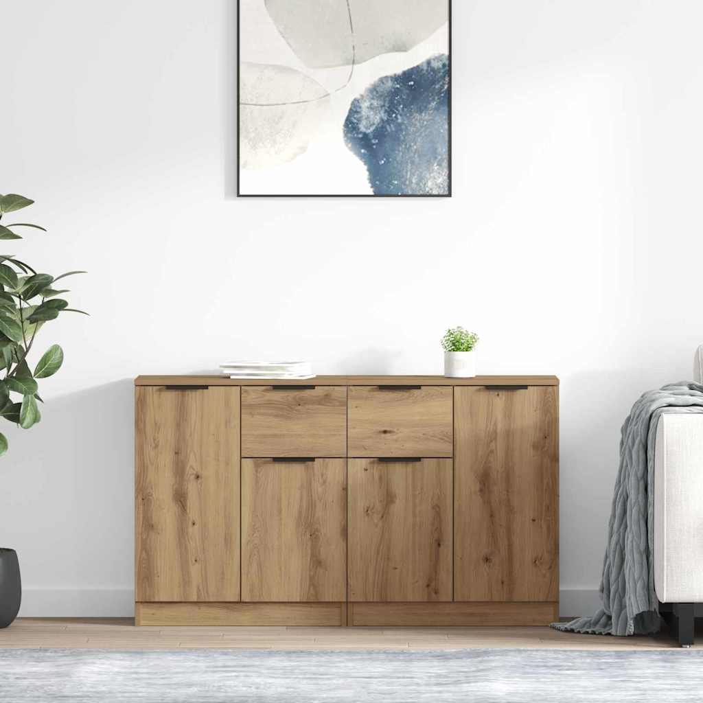 Komode 2 pcs Umjetnički hrast 60 x 30 x 70 cm Konstruirano drvo