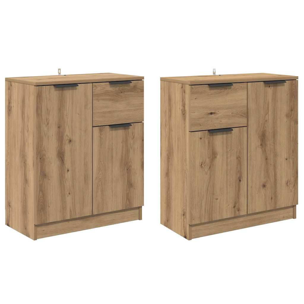 Komode 2 pcs Umjetnički hrast 60 x 30 x 70 cm Konstruirano drvo