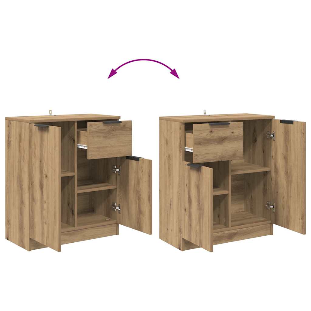 Komode 2 pcs Umjetnički hrast 60 x 30 x 70 cm Konstruirano drvo