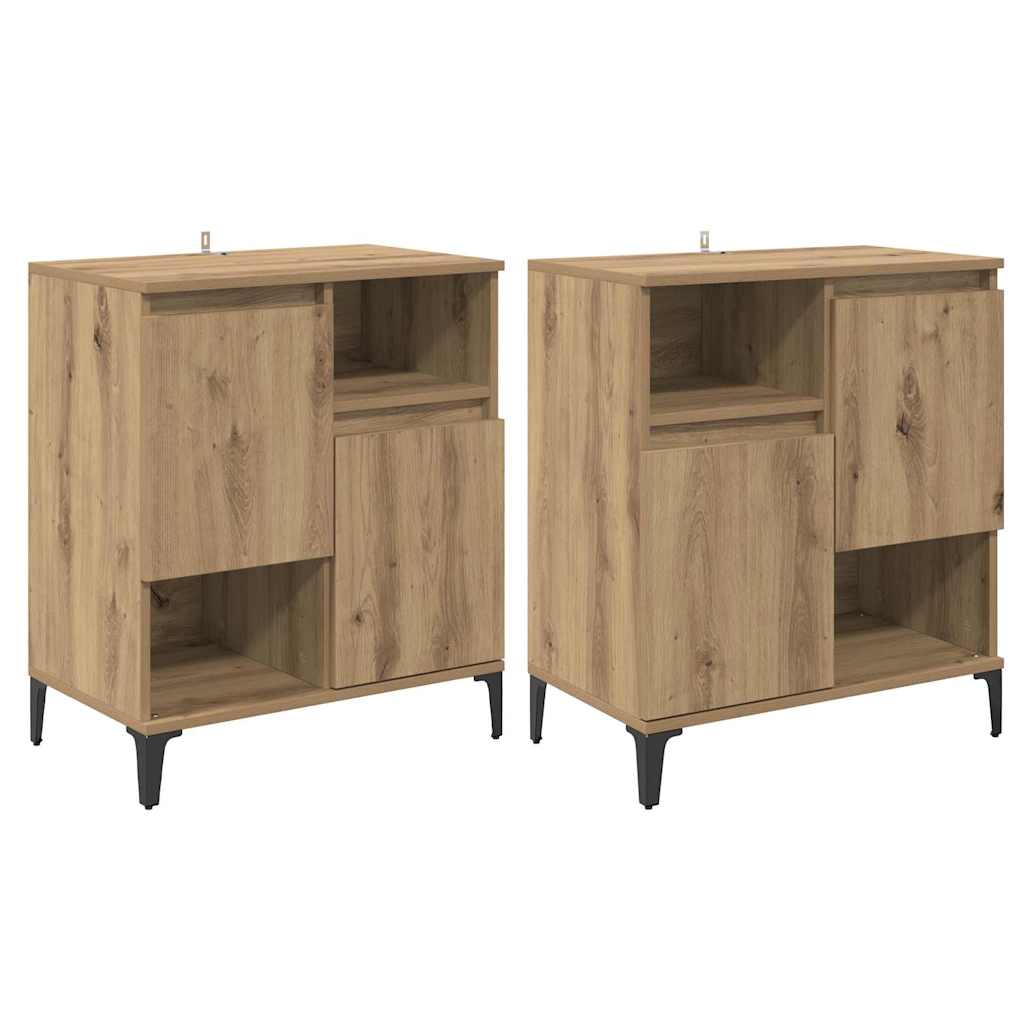 Komode 2 pcs Umjetnički hrast 60 x 35 x 70 cm Konstruirano drvo