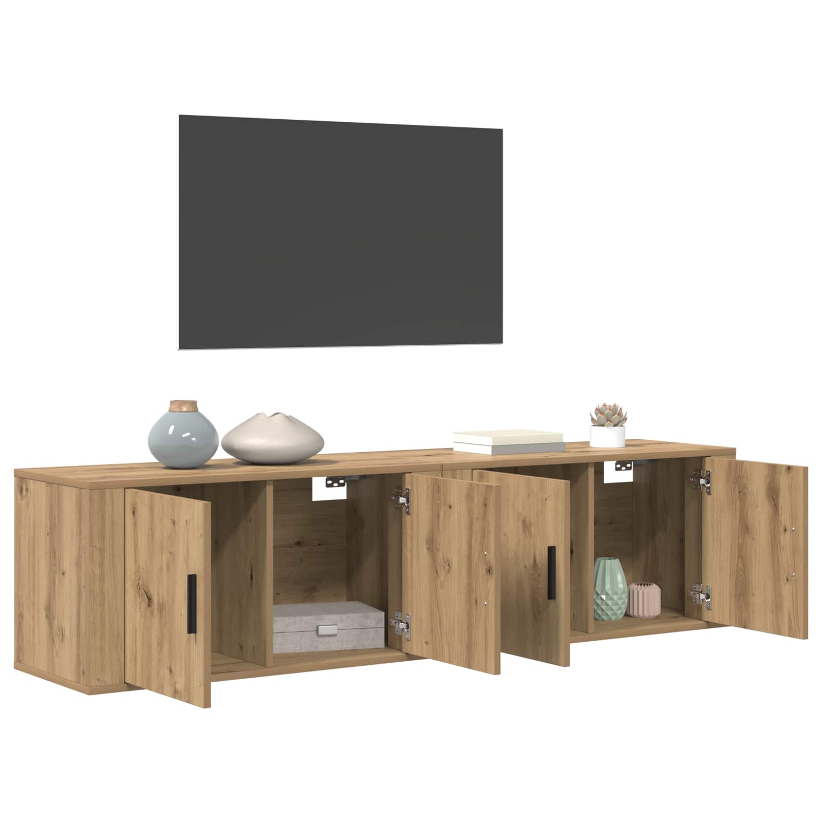 Zidni TV ormar set 2 pcs Umjetnički hrast 80 x 34,5 x 40 cm