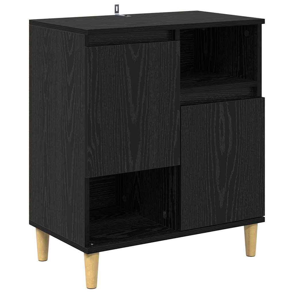 Komode 2 pcs Crni hrast 60 x 35 x 70 cm Konstruirano drvo