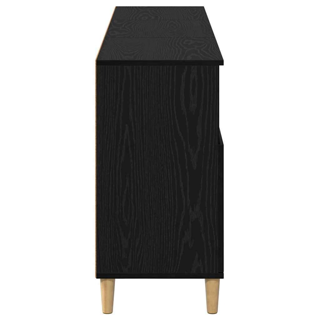 Komode 3 pcs Crni hrast 60 x 35 x 70 cm Konstruirano drvo