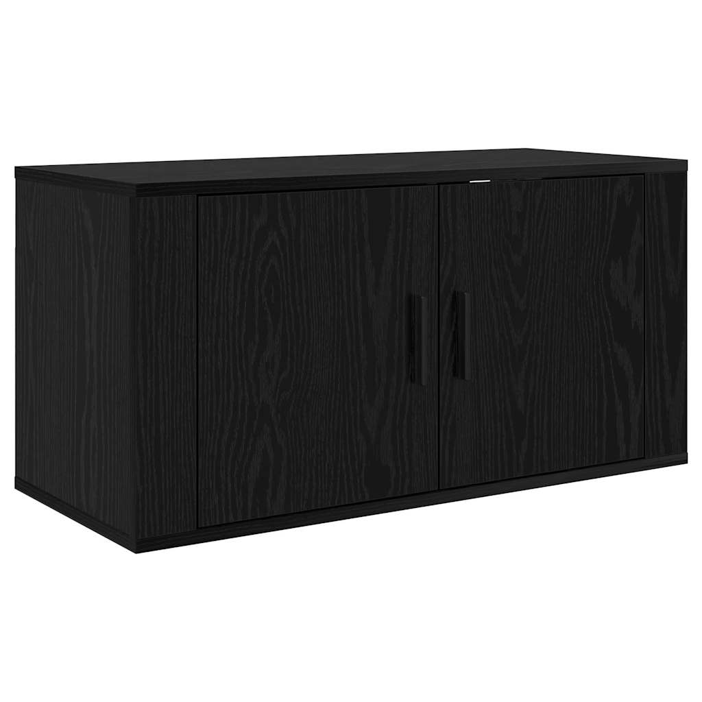 Zidni TV ormar set Zidne 3 pcs Crni hrast 80 x 34,5 x 40 cm