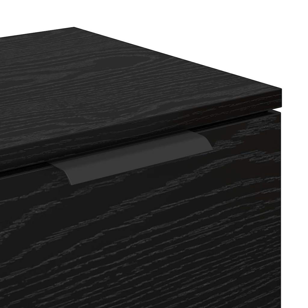 Komode 2 pcs Crni hrast 60 x 30 x 70 cm Konstruirano drvo