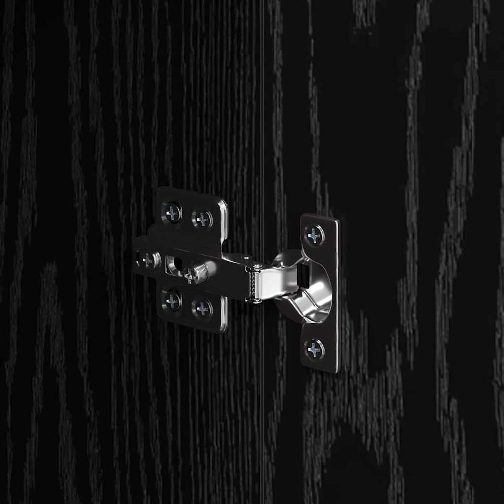 Komode 2 pcs Crni hrast 60 x 30 x 70 cm Konstruirano drvo