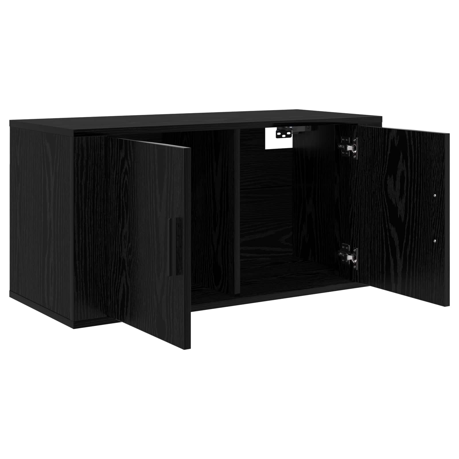 Zidni TV ormar set Zidne 2 pcs Crni hrast 80 x 34,5 x 40 cm