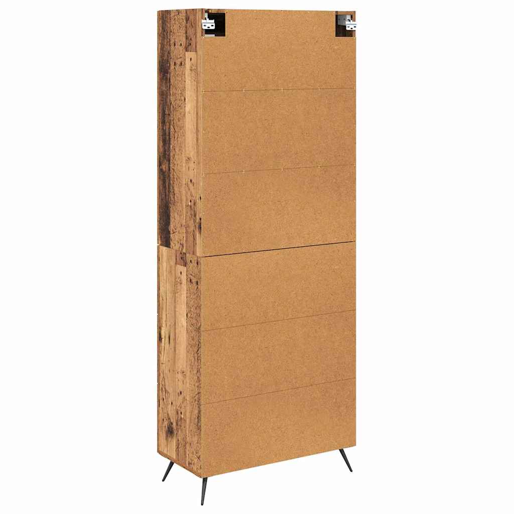 Visoki ormar s policom 2 pcs Staro drvo Konstruirano drvo