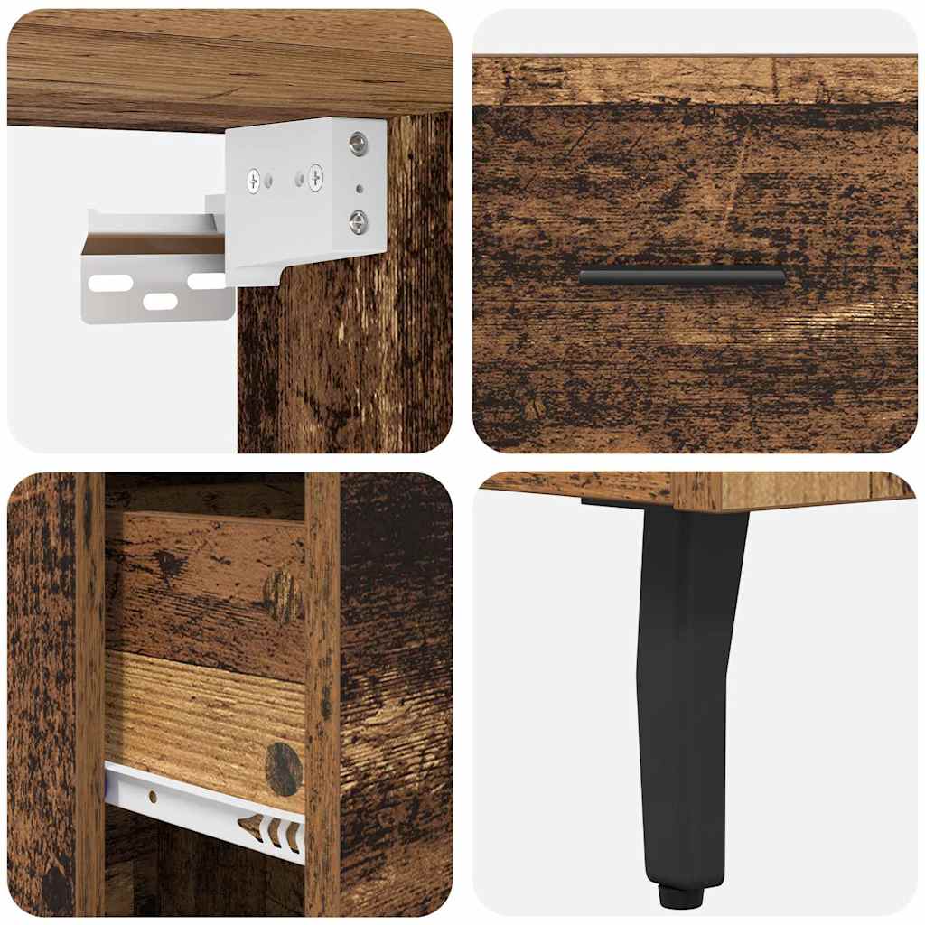 Highboard s ladicama 2 pcs Staro drvo Konstruirano drvo