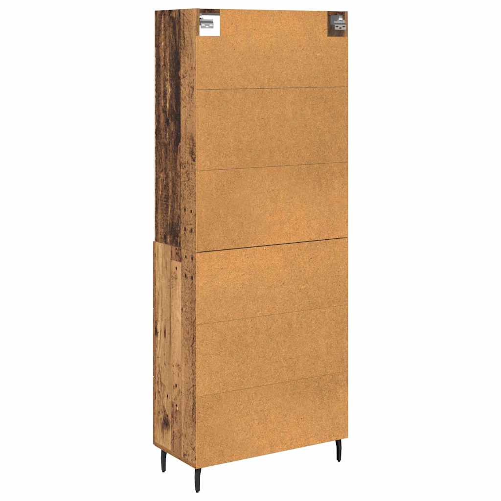 Highboard s ladicama 2 pcs Staro drvo Konstruirano drvo