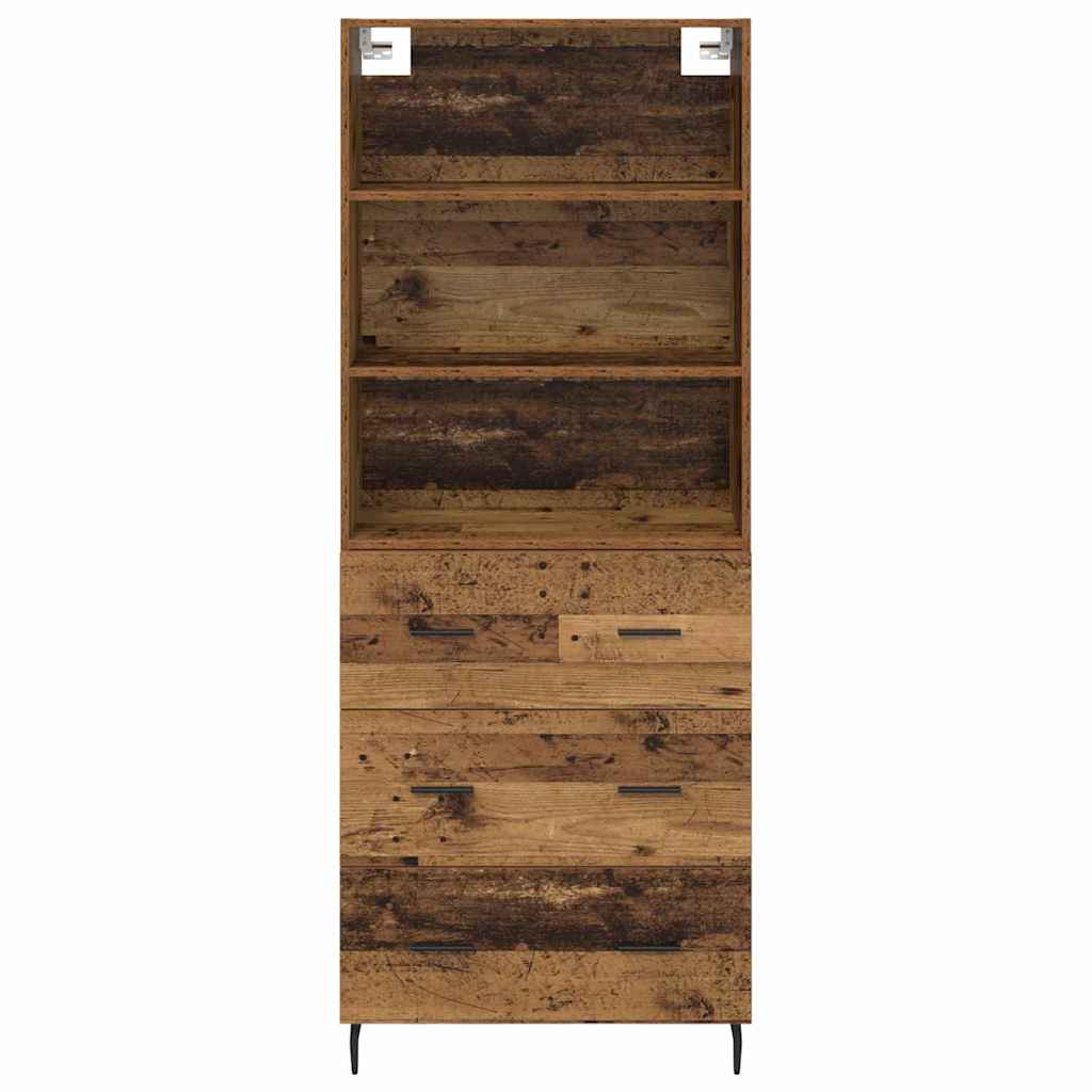 Highboard s ladicama 2 pcs Staro drvo Konstruirano drvo