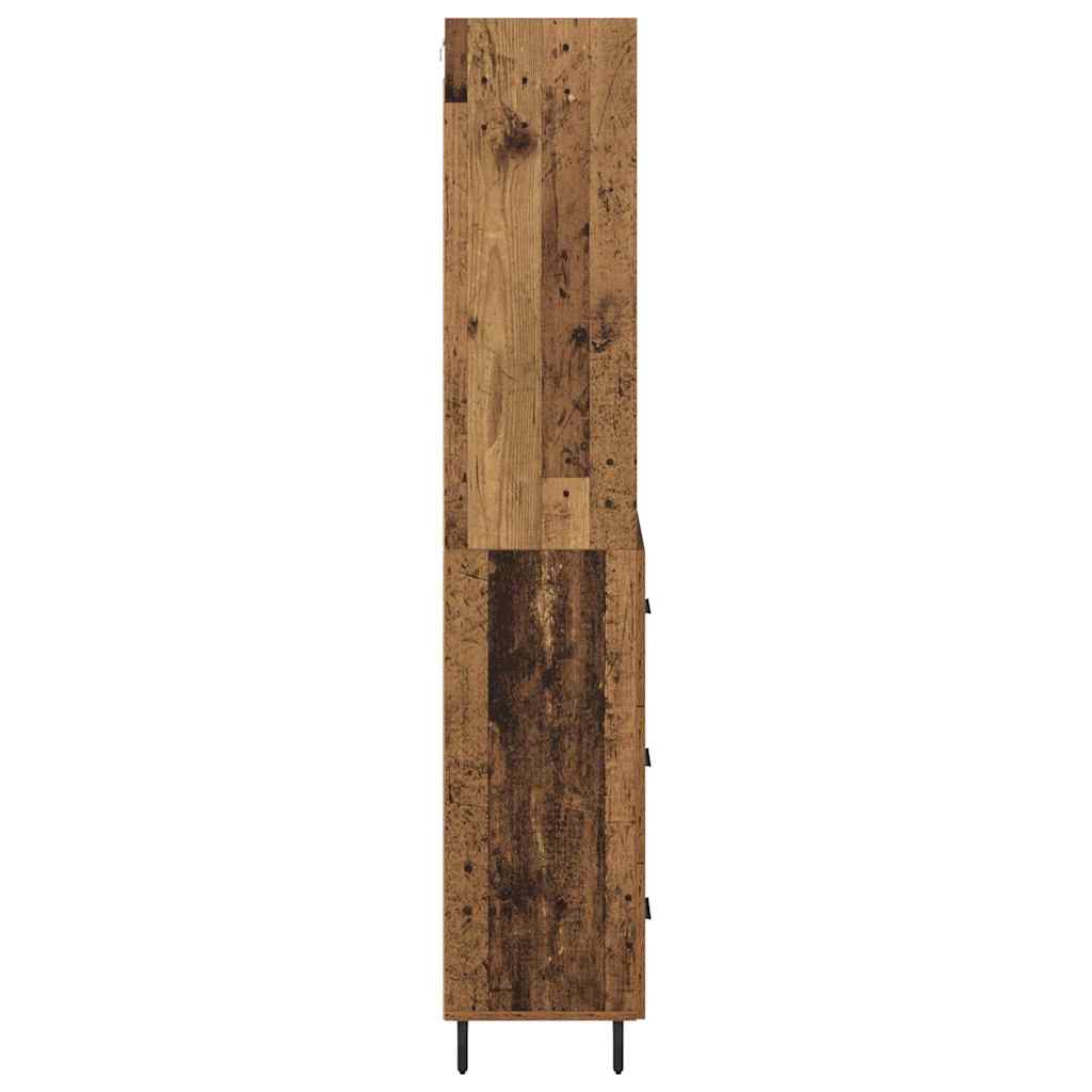 Highboard s ladicama 2 pcs Staro drvo Konstruirano drvo