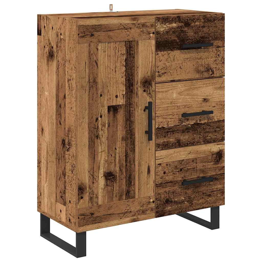 Highboard s ladicama 2 pcs Staro drvo Konstruirano drvo