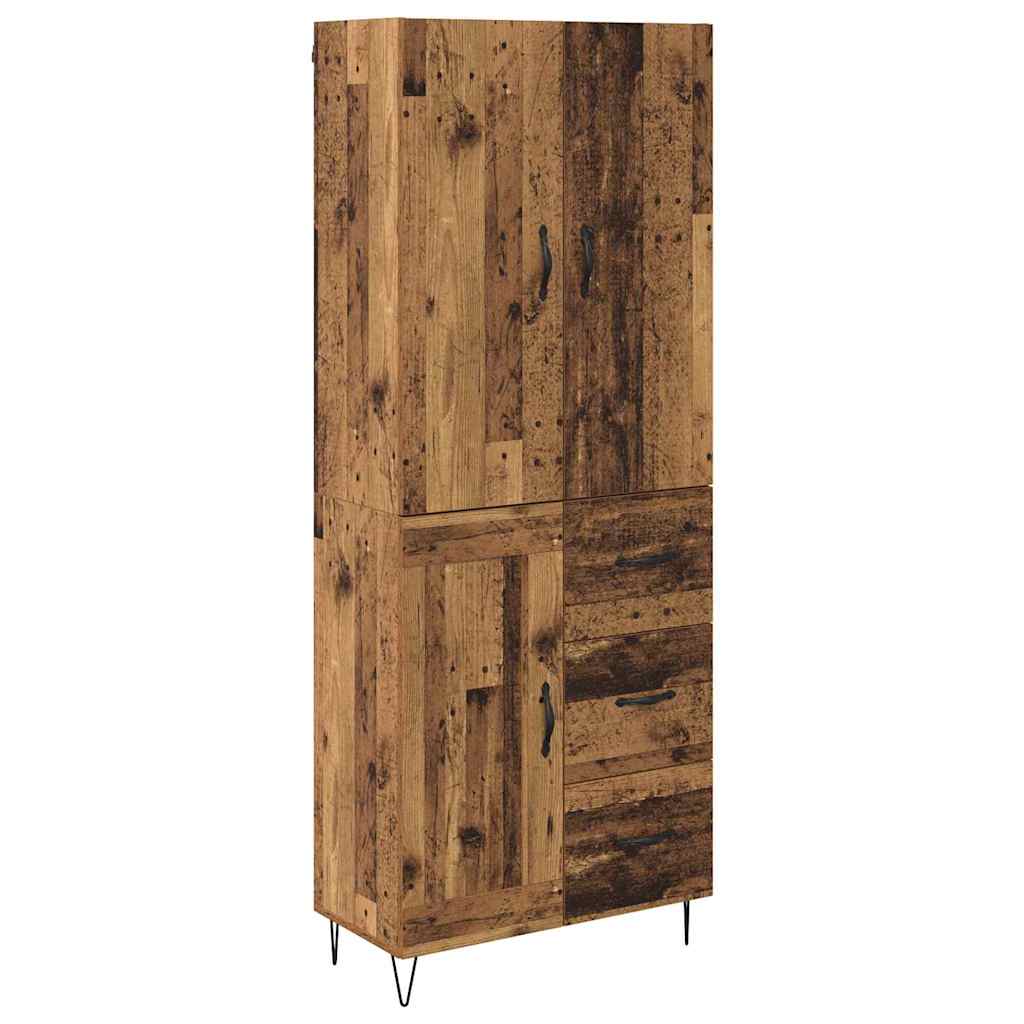 Highboard s ladicama 2 pcs Staro drvo Konstruirano drvo