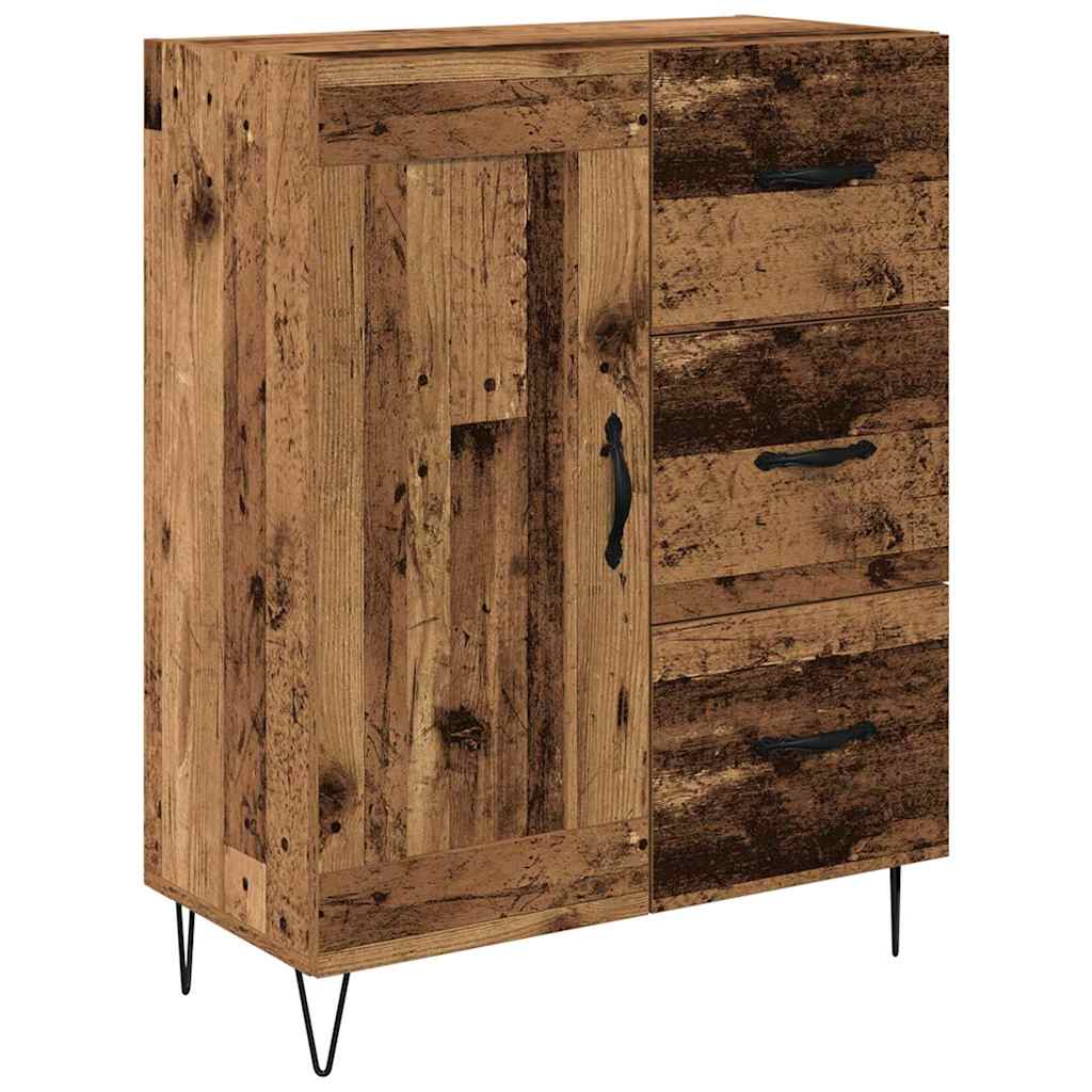 Highboard s ladicama 2 pcs Staro drvo Konstruirano drvo