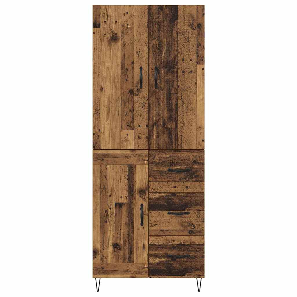 Highboard s ladicama 2 pcs Staro drvo Konstruirano drvo