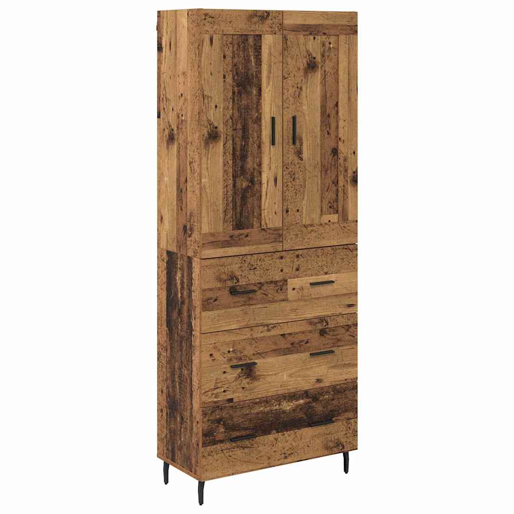 Highboard s ladicama 2 pcs Staro drvo Konstruirano drvo