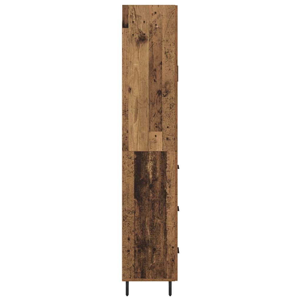 Highboard s ladicama 2 pcs Staro drvo Inženjerska drva i staklo