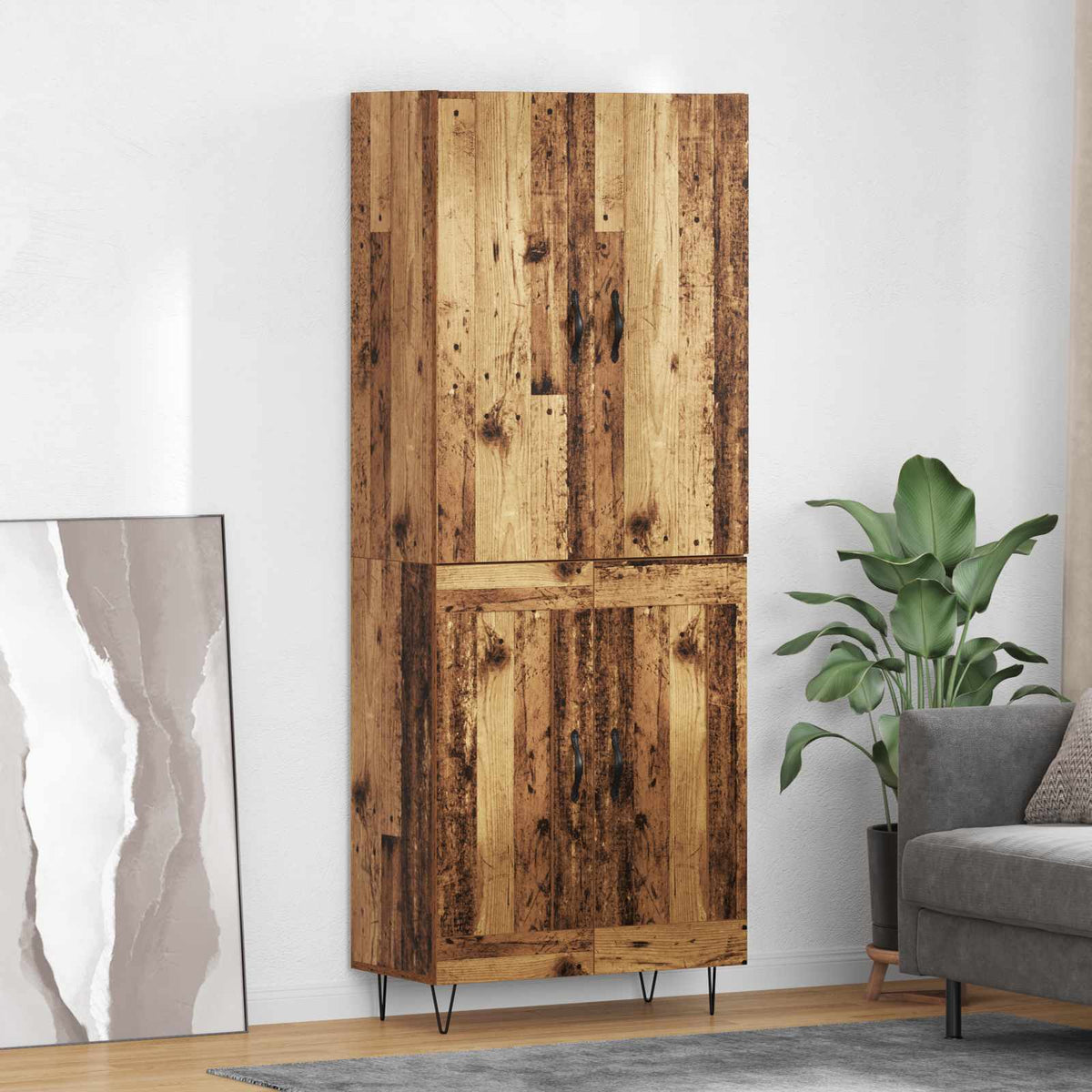 Highboard 2 kom. Staro drvo 69,5 x 34 x 180 cm