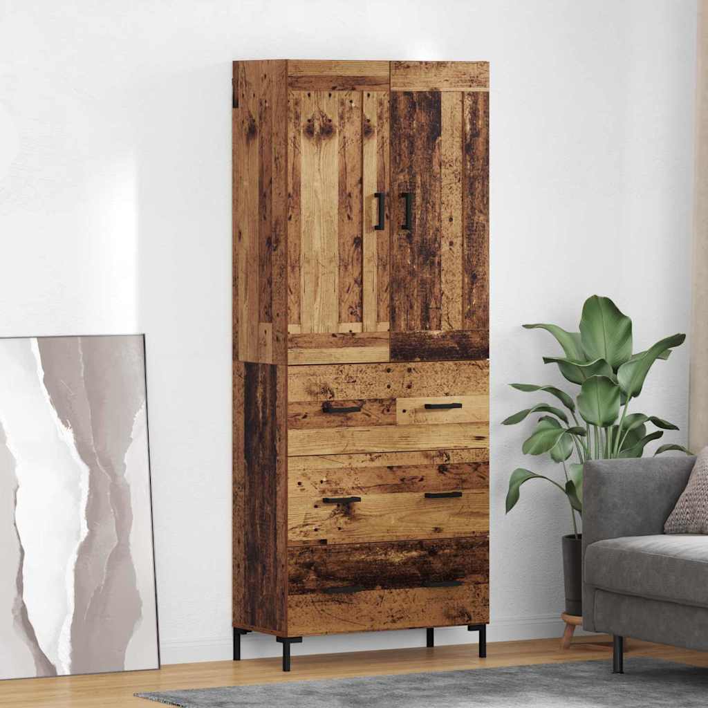 Highboard 2 kom. Staro drvo 69,5 x 34 x 180 cm