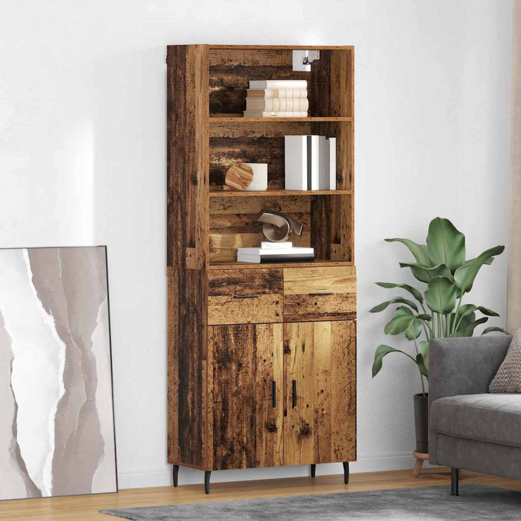 Highboard s ladicama Staro drvo 69,5 x 34 x 180 cm