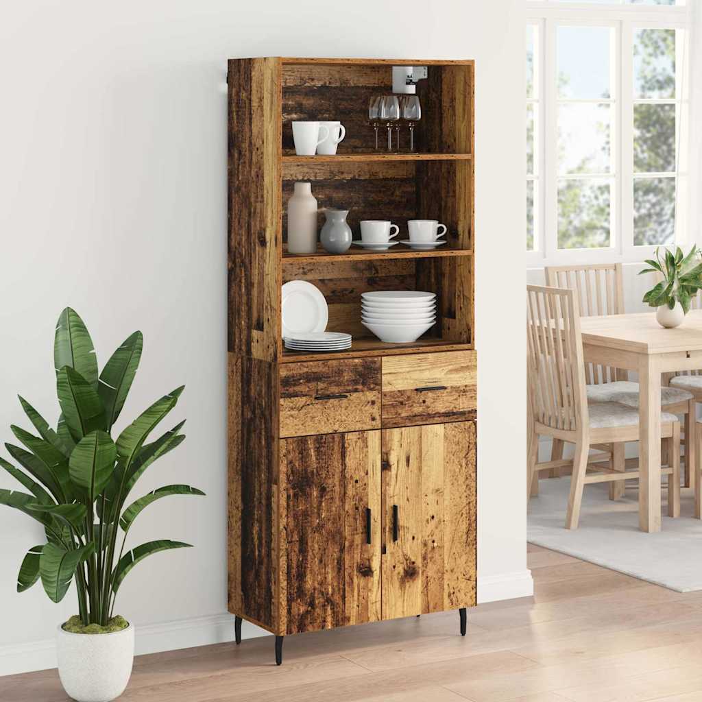 Highboard s ladicama Staro drvo 69,5 x 34 x 180 cm