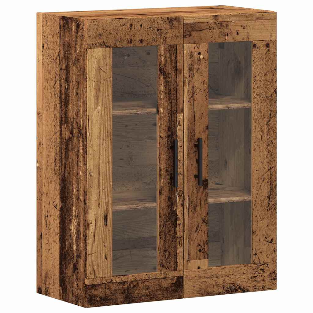 Highboard s ladicama 2 pcs Staro drvo Inženjerska drva i staklo