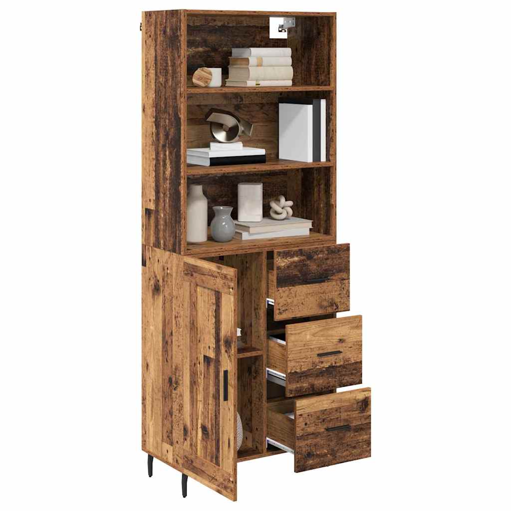Highboard s ladicama Staro drvo 69,5 x 34 x 180 cm