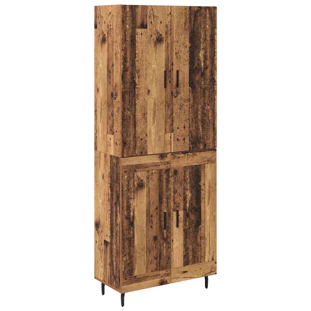 Highboard 2 pcs Staro drvo Inženjerska drva i staklo