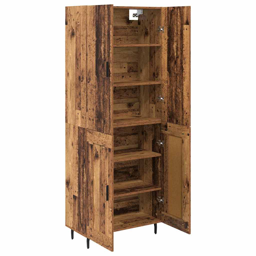 Highboard 2 pcs Staro drvo Inženjerska drva i staklo