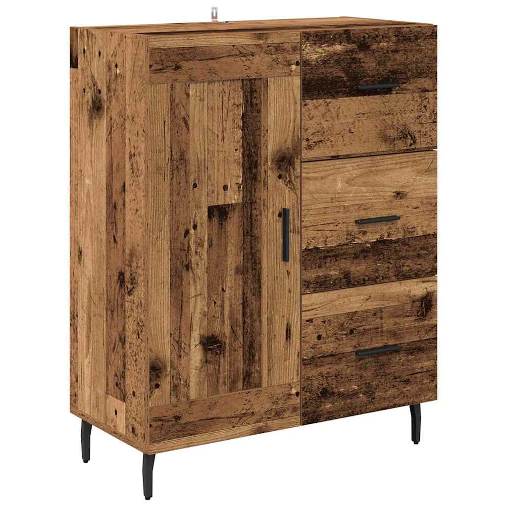 Highboard 2 pcs Staro drvo Inženjerska drva i staklo