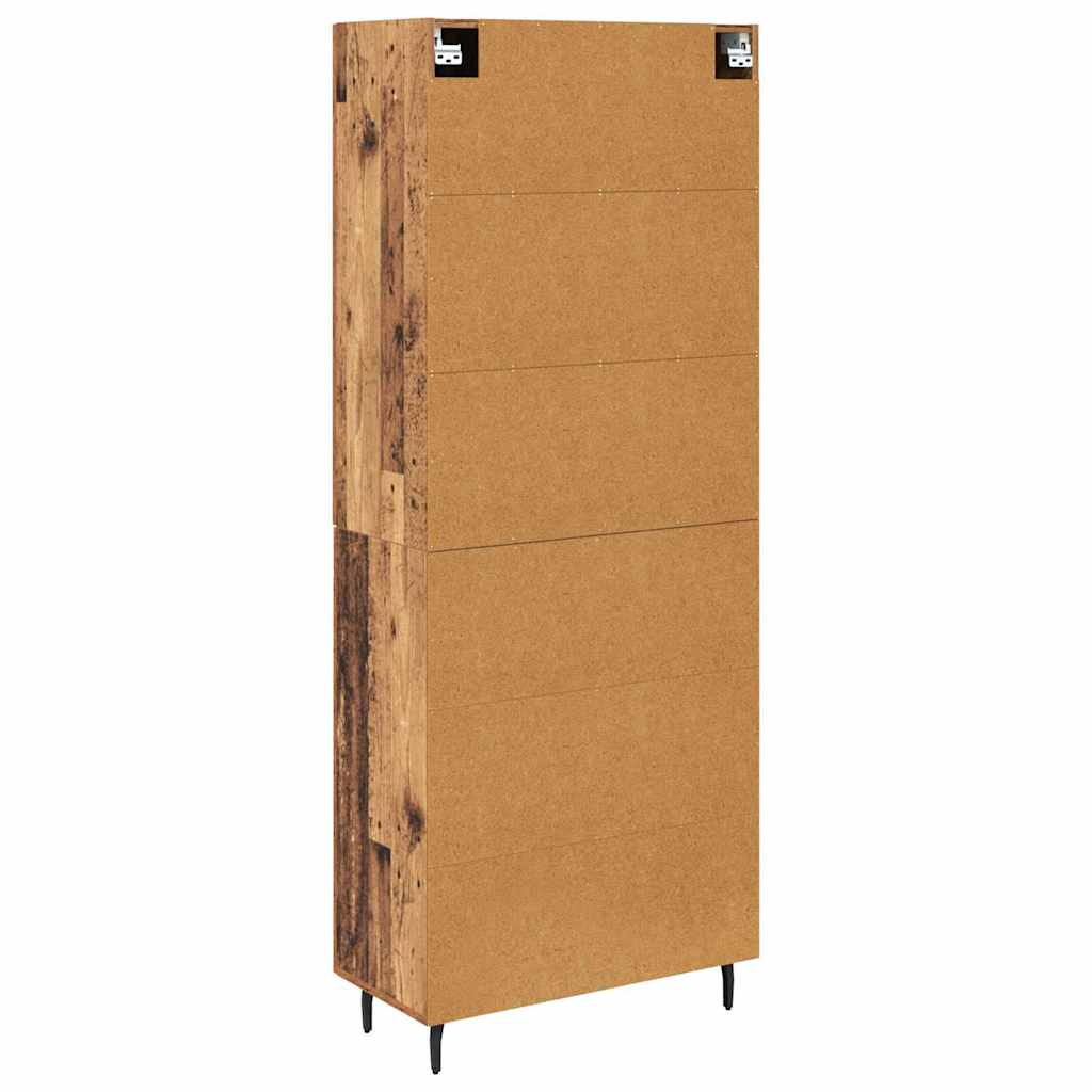 Highboard 2 pcs Staro drvo Inženjerska drva i staklo