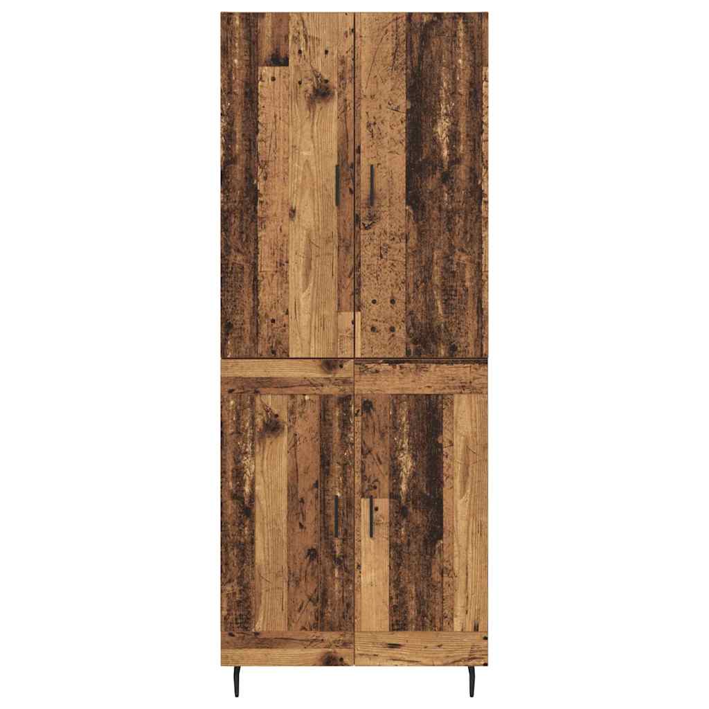 Highboard 2 pcs Staro drvo Inženjerska drva i staklo