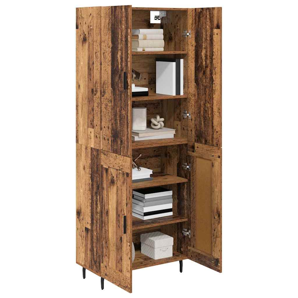 Highboard 2 pcs Staro drvo Inženjerska drva i staklo