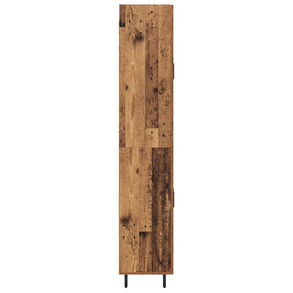 Highboard 2 pcs Staro drvo Inženjerska drva i staklo